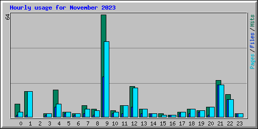 Hourly usage for November 2023